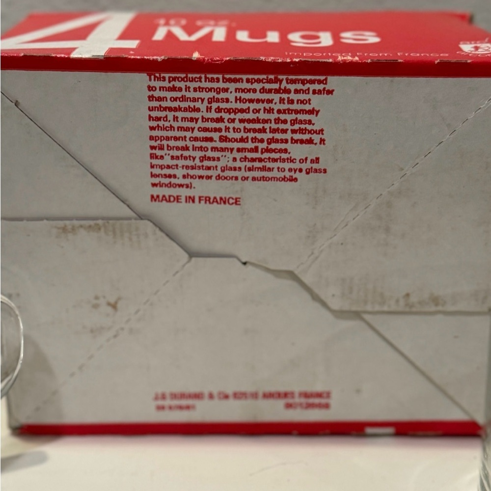 Vintage JG Durand French Cristelle Coffee/Tea Cup (Set of 4) Break Resistant - Picture 9 of 10